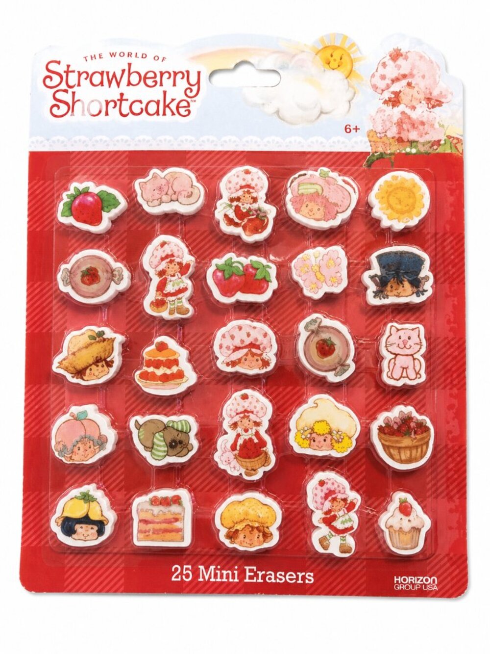 NWT Strawberry Shortcake 25 Mini Character Erasers Set